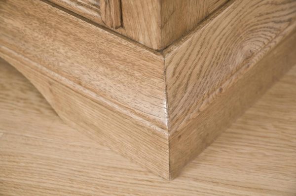 Parisian Oak Bedside Cabinet With 3 Drawers | Assembled