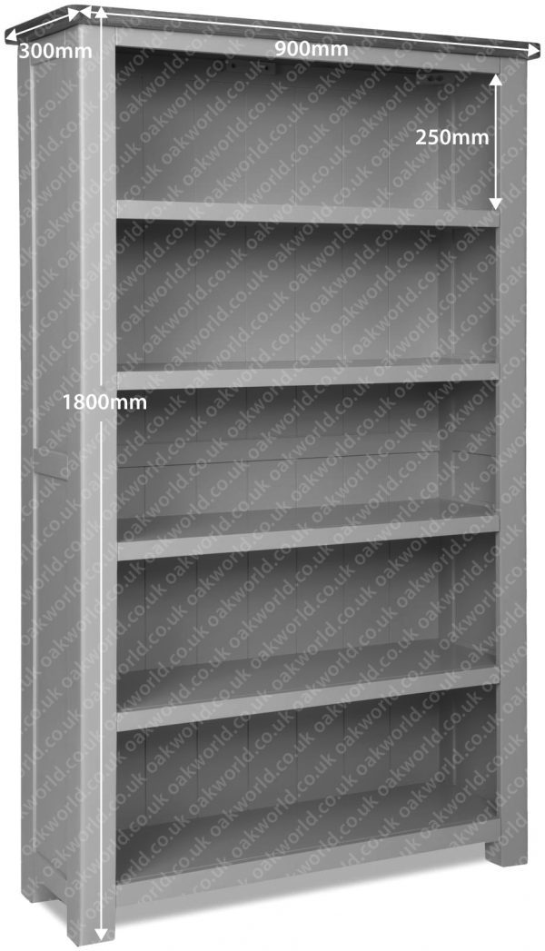 Tynedale Oak Large Bookcase | Wax Finish | Fully Assembled