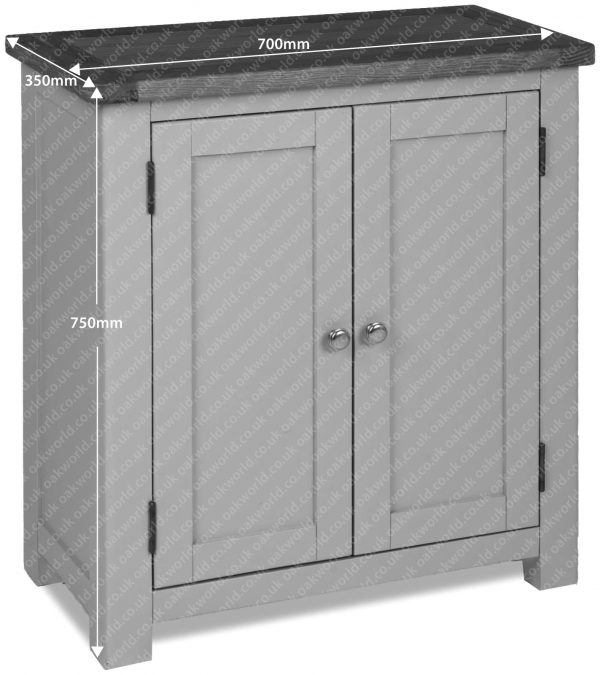Tynedale Oak 2 Door Cupboard | Wax Finish