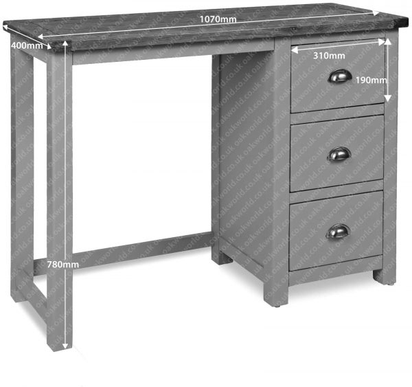 Tynedale Oak Dressing Table | Wax Finish