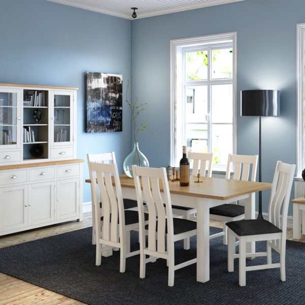 Tynedale White Painted Extending 4' 7 Dining Table | 140 - 180cm