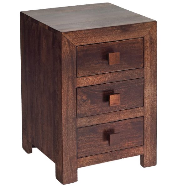 Dark Mango Three Drawer Unit | Fully Assembled