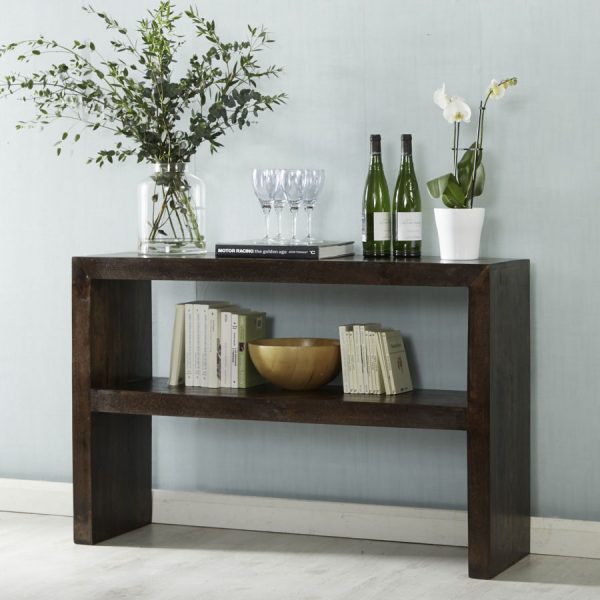 Malda Dark Mango Console Table