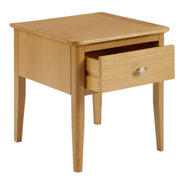 Denby Oak 1 Drawer Lamp Table | Bedside Table
