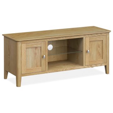 Denby Large Oak TV Cabinet | Fully Assembled