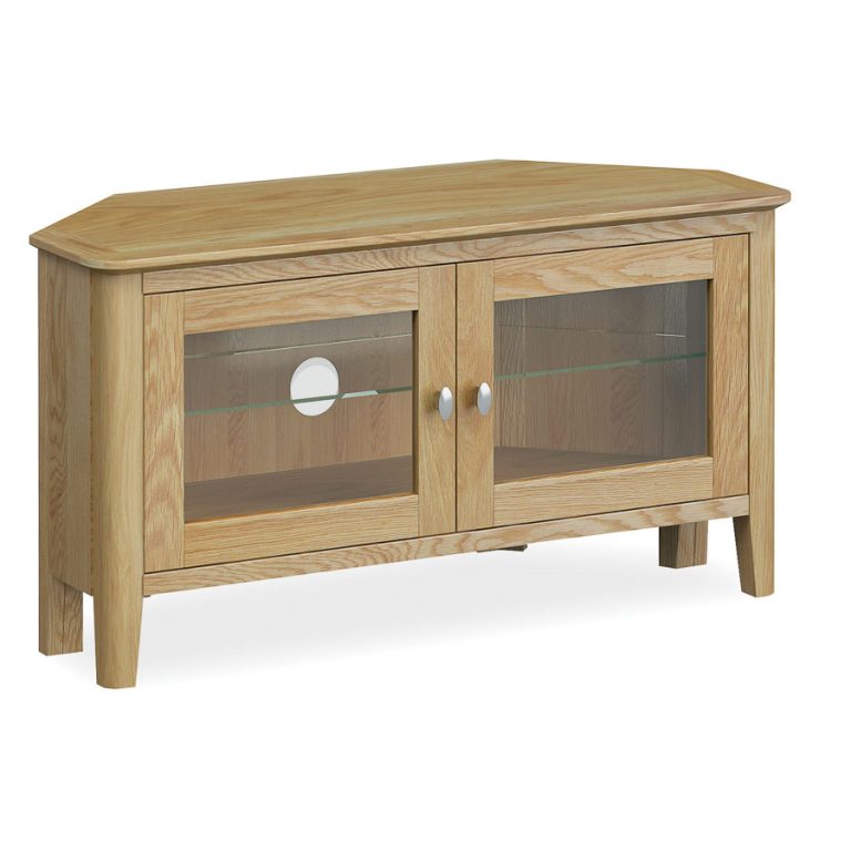 Oak Corner TV Hardwood & Painted Corner TV Units Oak World