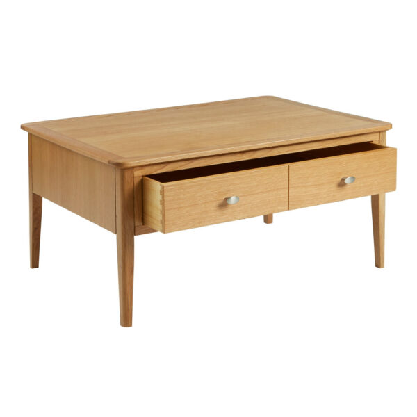 Denby Oak Coffee Table With Drawer