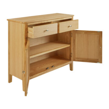 Denby Oak 2 Door 2 Drawer Small Sideboard | Assembled