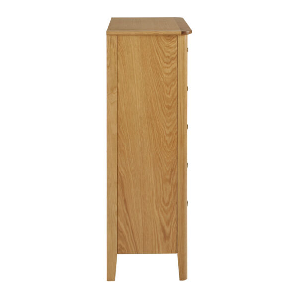 Denby Oak 5 Drawer Tallboy | Fully Assembled