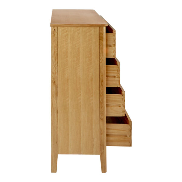 Denby Oak 2 Over 3 Chest Of Drawers | Fully Assembled