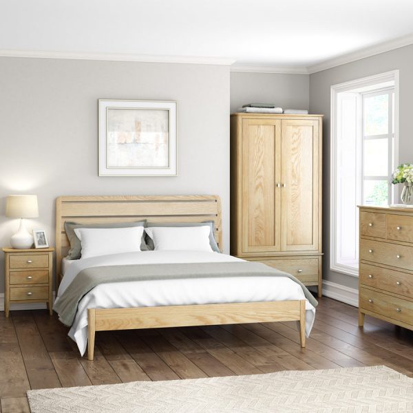 Denby Oak 2 Over 3 Chest Of Drawers | Fully Assembled | Clearance