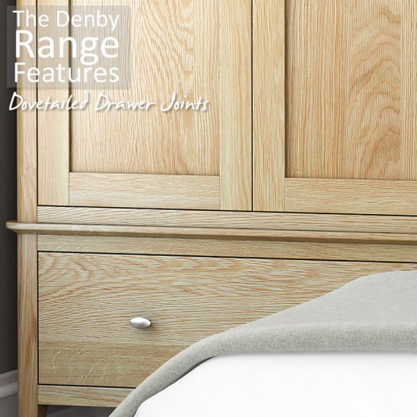 Denby Oak 2 Over 3 Chest Of Drawers | Fully Assembled | Clearance