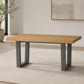 Industrial Oak Coffee Table | Natural Oil Finish