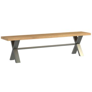 Industrial Oak Large Bench | Natural Oil Finish