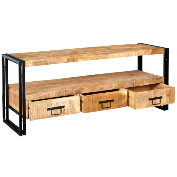 Black Memphis Industrial Large TV Stand