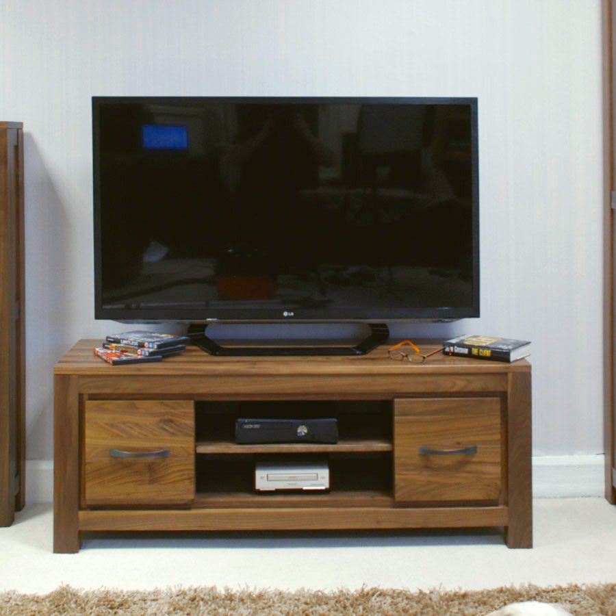 Mayan Walnut Low Tv Unit Fully Assembled Oak World