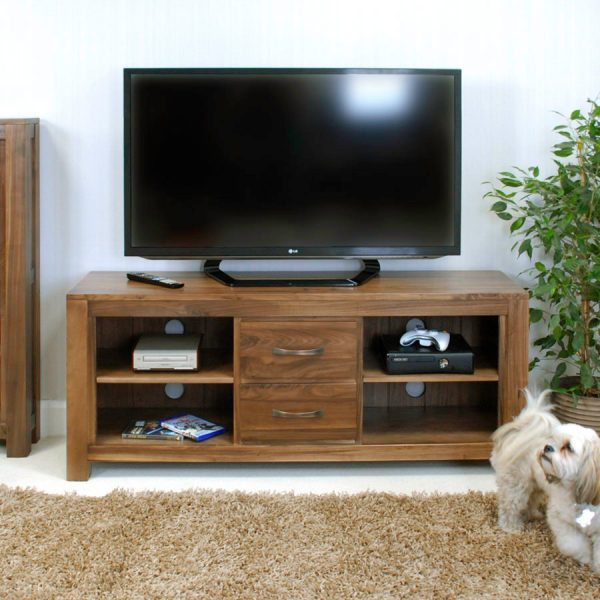 Kingston Walnut Widescreen Television Cabinet | Fully Assembled