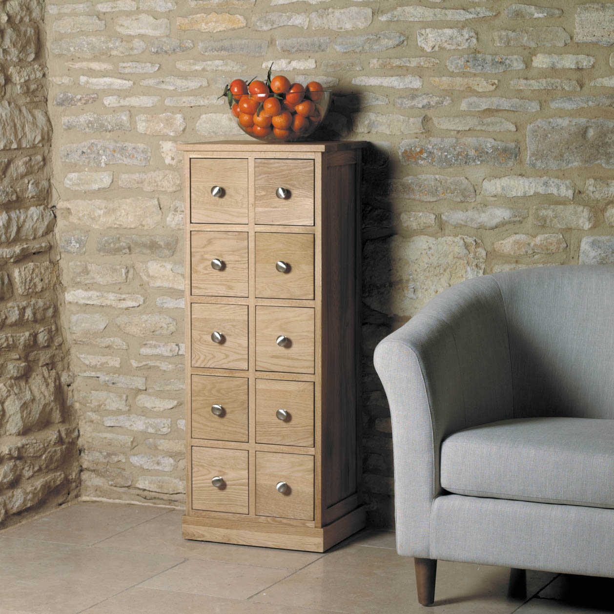 Mobel Oak Cd Dvd Multi Drawer Storage Oak World