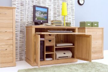North Bay Oak Hidden Home Office Desk