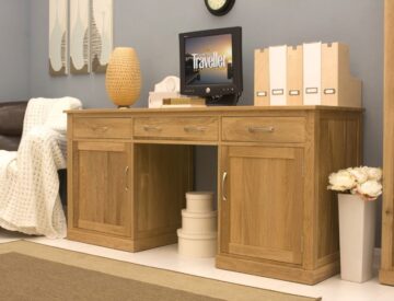 North Bay Oak Large Hidden Home Office Desk