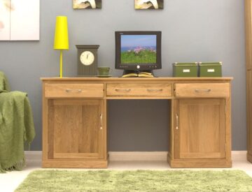 North Bay Oak Large Hidden Home Office Desk
