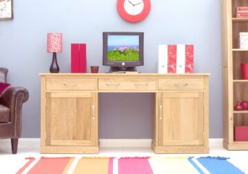 North Bay Oak Large Hidden Home Office Desk