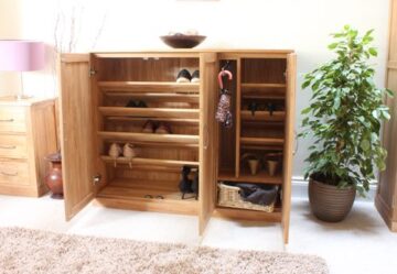 North Bay Oak Large Shoe Cupboard