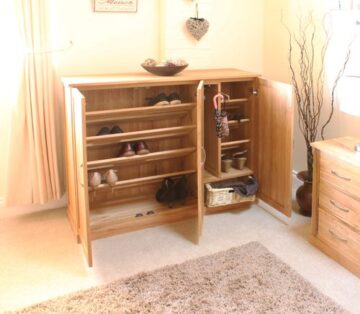 North Bay Oak Large Shoe Cupboard