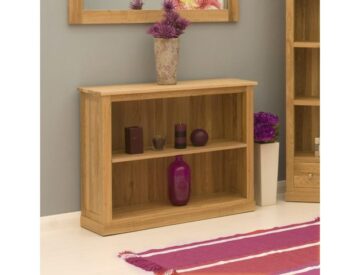 North Bay Oak Low Bookcase  | Assembled