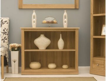 North Bay Oak Low Bookcase  | Assembled