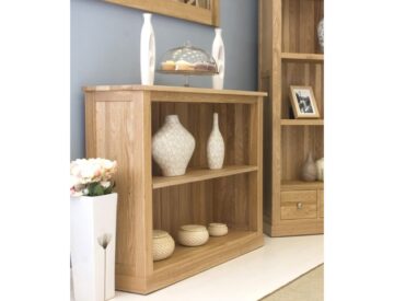 North Bay Oak Low Bookcase  | Assembled