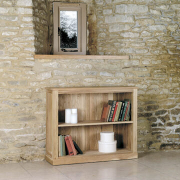 North Bay Oak Low Bookcase  | Assembled