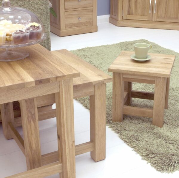 North Bay Oak Nest of 3 Tables