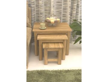 North Bay Oak Nest of 3 Tables