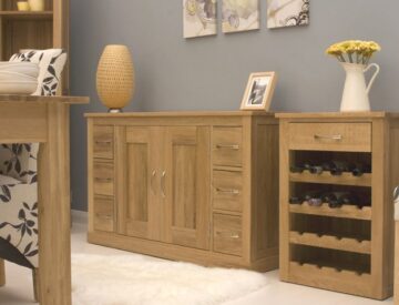 North Bay Oak 2 Door 6 Drawer Sideboard | Assembled