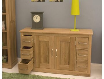 North Bay Oak 2 Door 6 Drawer Sideboard | Assembled