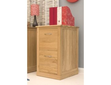 North Bay Oak Two Drawer Filing Cabinet