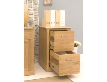 North Bay Oak Two Drawer Filing Cabinet