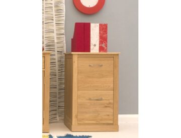 North Bay Oak Two Drawer Filing Cabinet