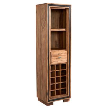 Sajara Sheesham Wine Bookcase | Fully Assembled