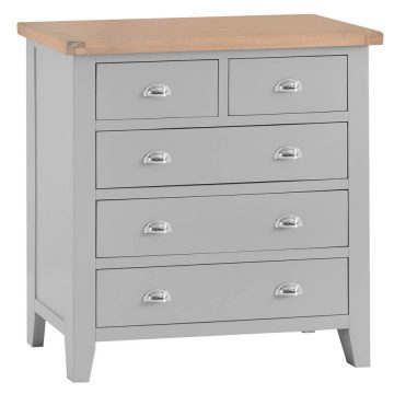 Woodbridge Grey Painted 2 Over 3 Chest | Fully Assembled