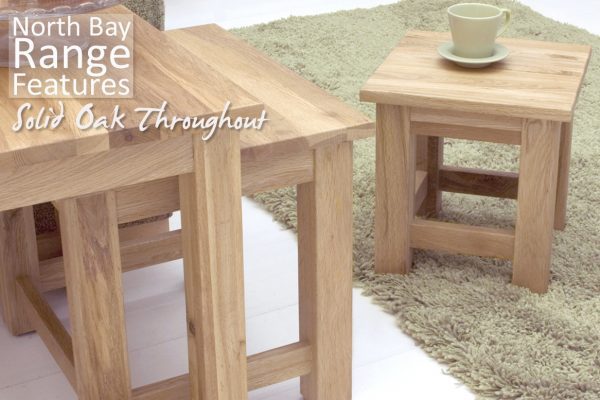 North Bay Oak Nest of 3 Tables