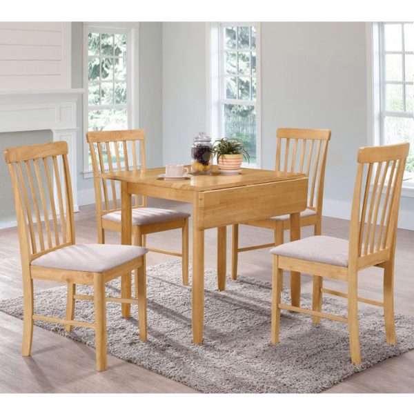 Alston Oak Drop Leaf Dining Table Set & 4 Chairs