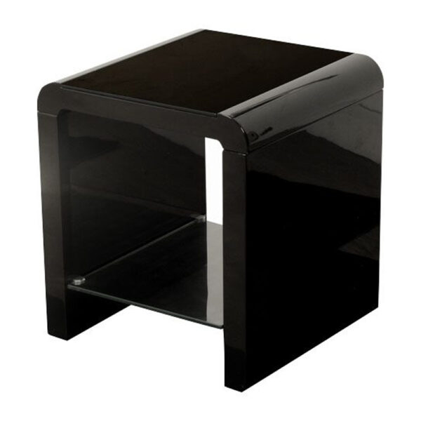 Trend High Gloss Black Lamp Table