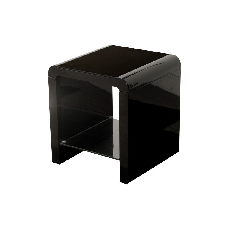 black lamp table