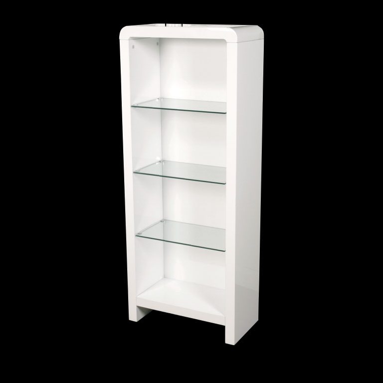 Trend High Gloss White Bookcase Free Delivery Returns