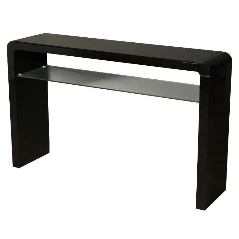 Trend High Gloss Black Large Console Table Free Delivery Returns