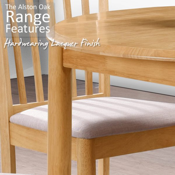 Alston 3ft 7 Oak Dining Table Set & 4 Chairs