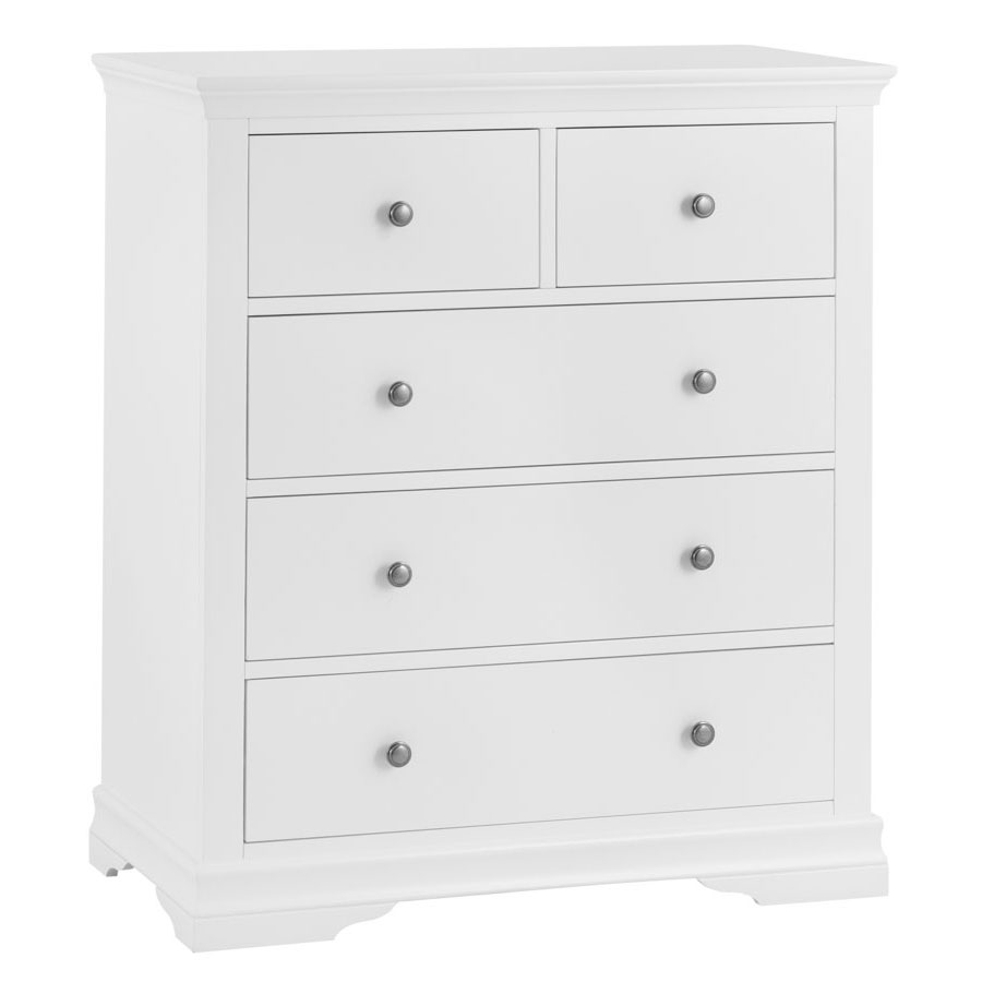 Kirkstone White 2 Over 3 Chest Fully Assembled Free Delivery