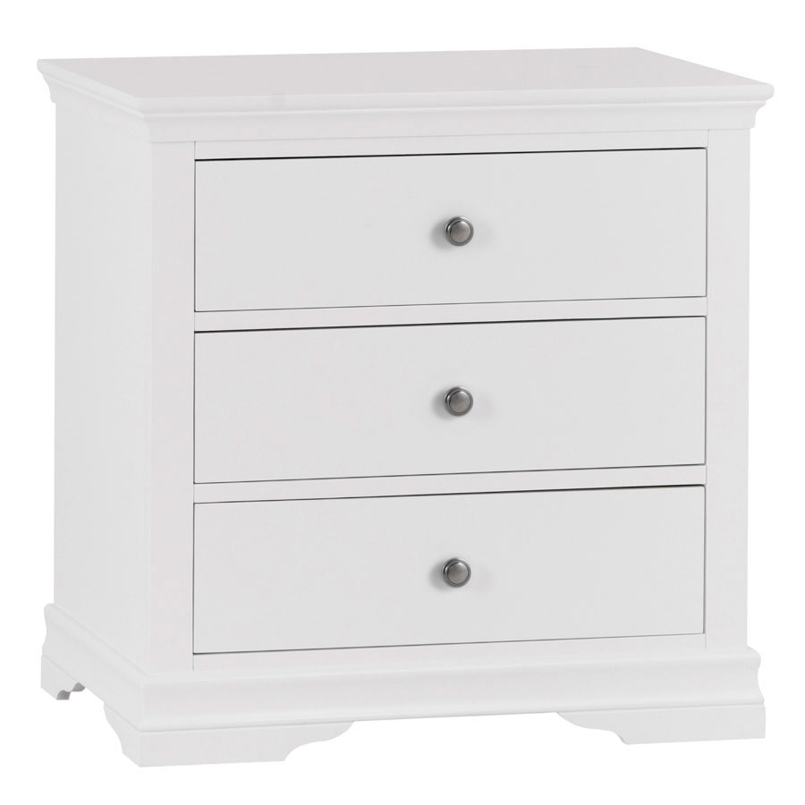 Kirkstone White 3 Drawer Chest Fully Assembled Free Delivery